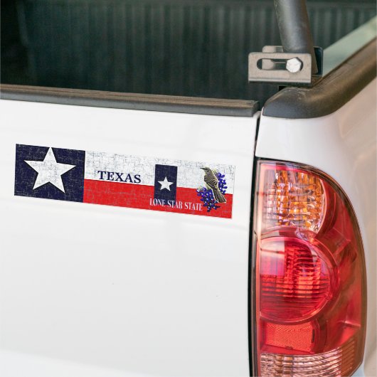 TEXAS STATE FLAG BUMPERSTICKER (Op Truck)