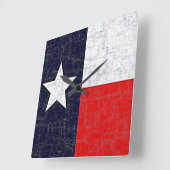 TEXAS STATE FLAG Clock Vierkante Klok (Hoek)
