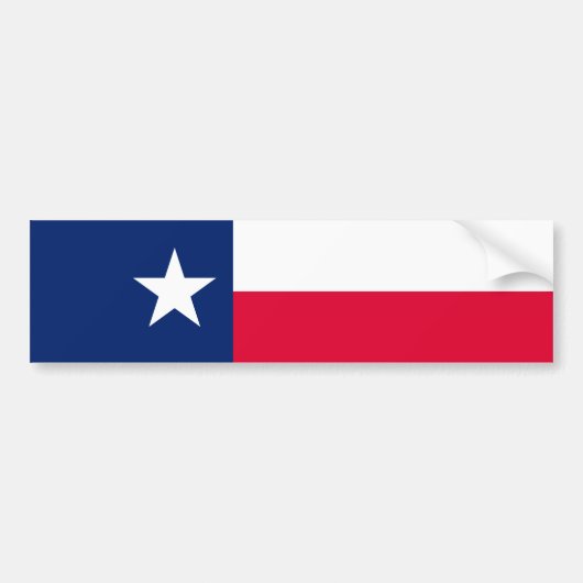 Texas State Flag Design Bumpersticker (Voorkant)