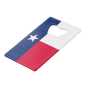 Texas State Flag Design Creditkaart Flessenopener (Achterkant Gekanteld)