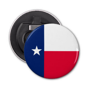 Texas State Flag Design Decor Button Flesopener