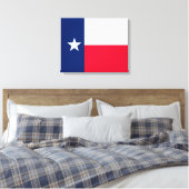 Texas State Flag Design Decor Canvas Afdruk (Insitu (Slaapkamer))
