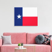 Texas State Flag Design Decor Canvas Afdruk (Insitu (Woonkamer))