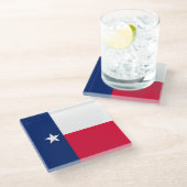 Texas State Flag Design Decor Glazen Onderzetter (Schuin)
