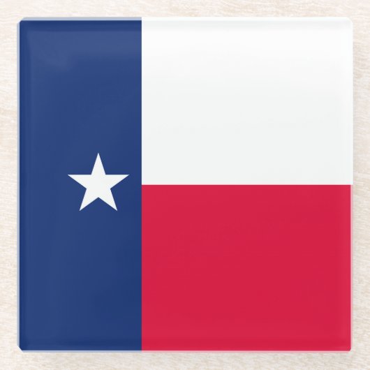Texas State Flag Design Decor Glazen Onderzetter (Voorkant)