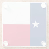 Texas State Flag Design Decor Glazen Onderzetter (Achterkant)