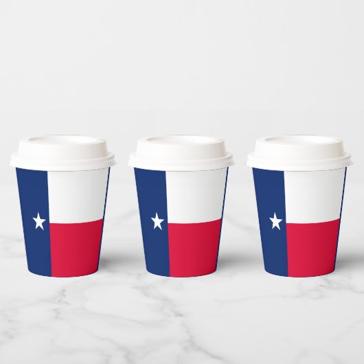 Texas State Flag Design Decor Papieren Bekers (Multi)