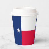 Texas State Flag Design Decor Papieren Bekers (Achterkant)