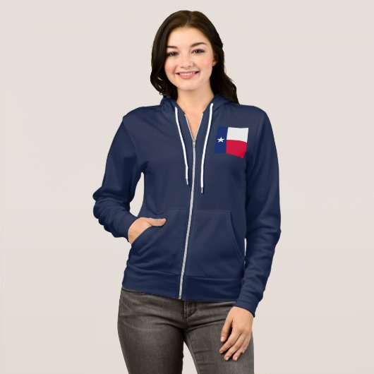 Texas State Flag Design Hoodie (Voorkant volledig)