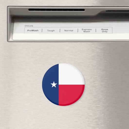 Texas State Flag Design Magneet (Insitu (Vaatwasser))