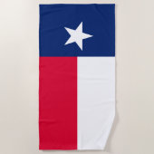 Texas State Flag Design op een Strandlaken (Voorkant)