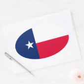 Texas State Flag Design Ovale Sticker (Envelop)