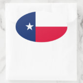 Texas State Flag Design Ovale Sticker (Tas)