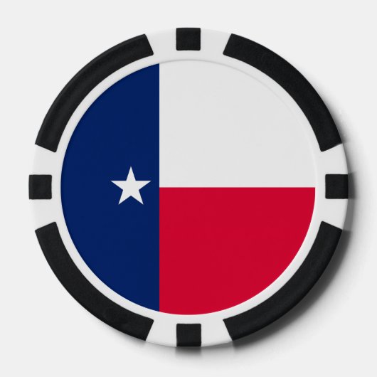 Texas State Flag Design Pokerchips (Voorkant)