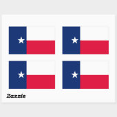 Texas State Flag Design Rechthoekige Sticker (Vel)