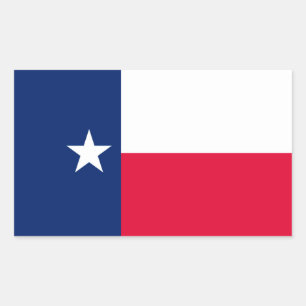Texas State Flag Design Rechthoekige Sticker