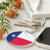 Texas State Flag Design Sleutelhanger (Voorkant Rechts)