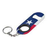 Texas State Flag Design Sleutelhanger Flessenopener (Voorkant Gekanteld)