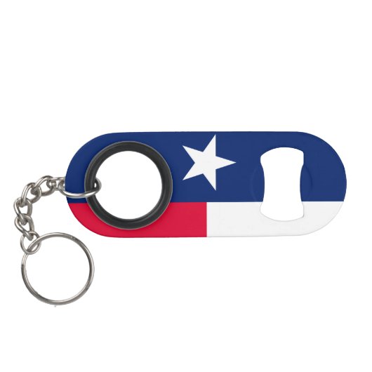 Texas State Flag Design Sleutelhanger Flessenopener (Achterkant Horizontaal)