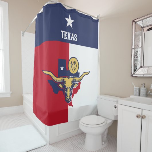 Texas State Flag Douchegordijn (In situ)