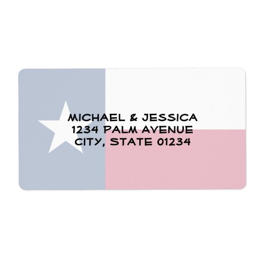 Texas State Flag Etiket (Voorkant)