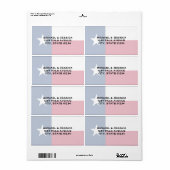 Texas State Flag Etiket (Full Sheet)