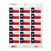 TEXAS STATE FLAG ETIKET (Full Sheet)