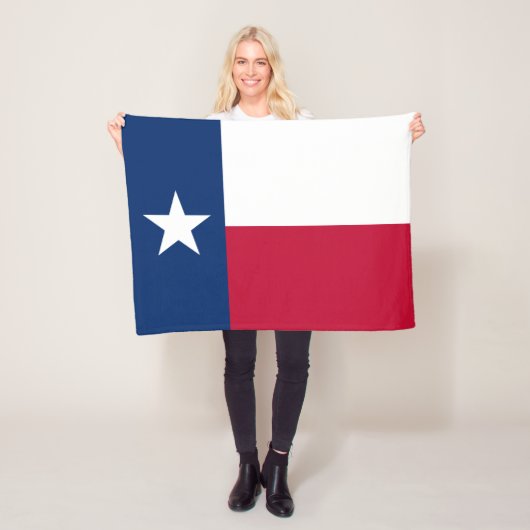 Texas State Flag Fleece Deken (In situ)