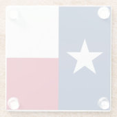 Texas State Flag Glazen Onderzetter (Achterkant)