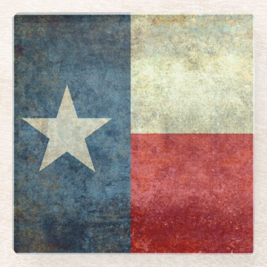 Texas State Flag Glazen Onderzetter (Voorkant)