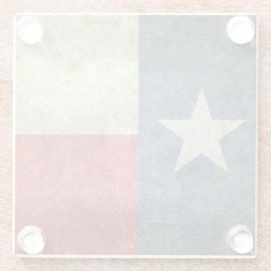 Texas State Flag Glazen Onderzetter (Achterkant)