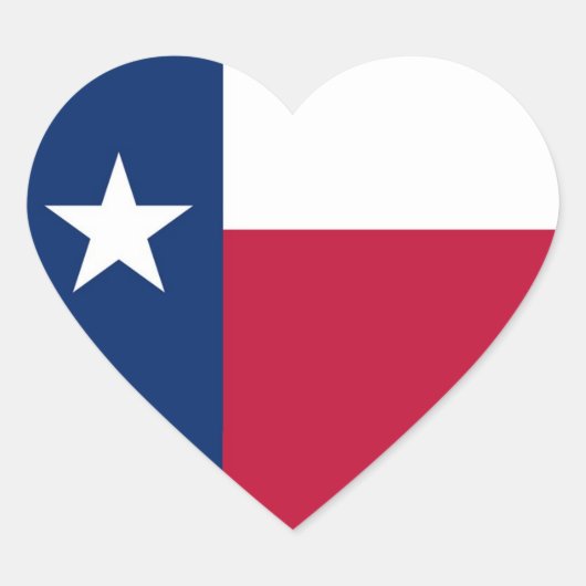 Texas State Flag Hart Sticker (Voorkant)