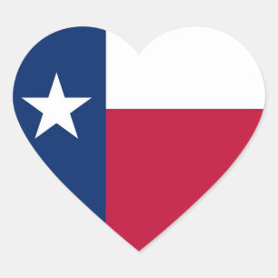 Texas State Flag Hart Sticker