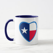 Texas State Flag Heart Mok (Links)