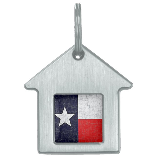 TEXAS STATE FLAG HUISDIEREN NAAMPLAATJE (Voorkant)