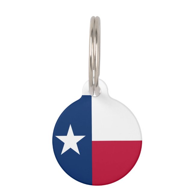 Texas State Flag Huisdierpenning (Achterkant)