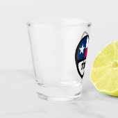 Texas State Flag in Heart, TX Shot Glass Glas (Links)