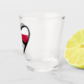 Texas State Flag in Heart, TX Shot Glass Glas (Rechts)