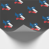 Texas State Flag Longhorn Silhouette Cadeaupapier (Hoek)