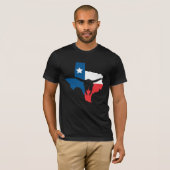 Texas State Flag Longhorn Silhouette T-shirt (Voorkant volledig)