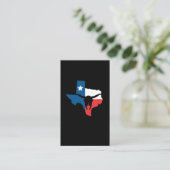 Texas State Flag Longhorn Silhouette Visitekaartje (Staand voorkant)