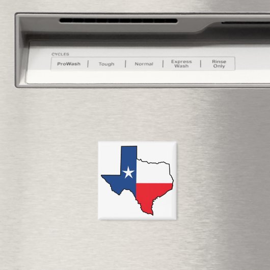 Texas State Flag Magneet (Insitu (Vaatwasser))