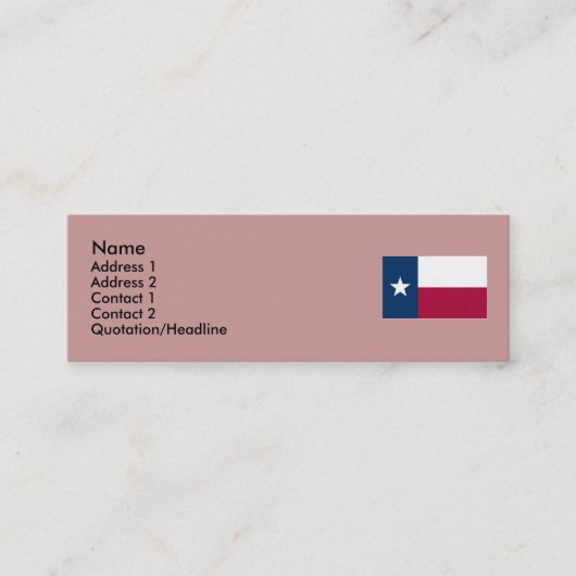Texas State Flag Mini Visitekaartje (Voorkant)