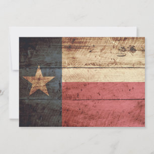 Texas State Flag op Old Wood Grain
