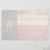 Texas State Flag op Old Wood Grain Briefpapier (Voorkant)