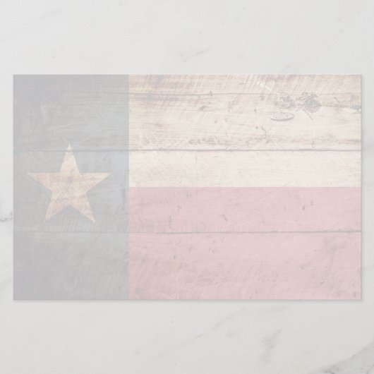 Texas State Flag op Old Wood Grain Briefpapier (Voorkant)