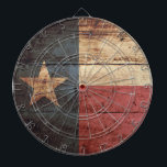 Texas State Flag op Old Wood Grain Dartbord<br><div class="desc">Voel u vrij om het ontwerp aan te passen aan uw eigen voorkeuren. U kunt de ontwerplocatie, -oriëntatie, achtergrondkleuren en -grootte wijzigen. Ook, kunt u uw eigen tekst toevoegen, of slogan plaatste zijn doopvont, plaats en grootte, allen om het ultieme persoonlijke cadeau voor u en uw dierbaren te creëer.</div>