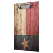 Texas State Flag op Old Wood Grain Klembord (Links)