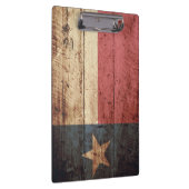 Texas State Flag op Old Wood Grain Klembord (Rechts)