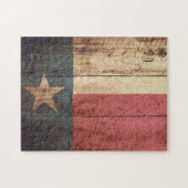 Texas State Flag op Old Wood Grain Legpuzzel (Horizontaal)